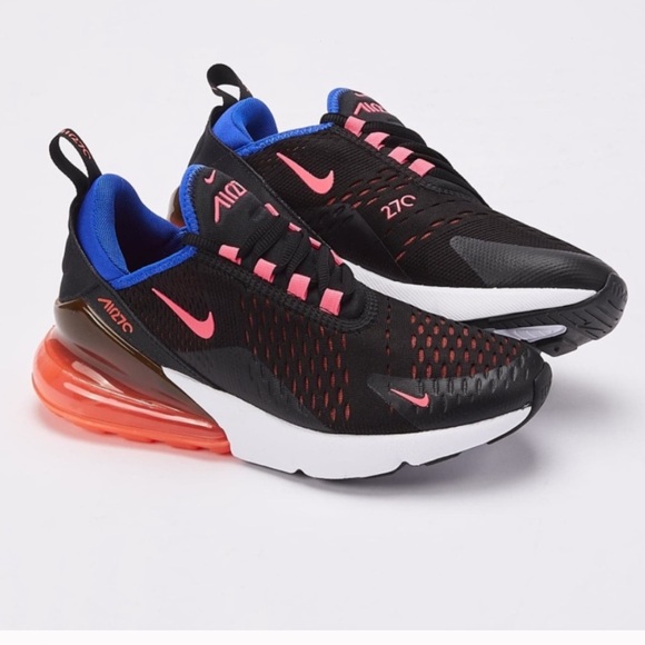 Nike Air Max 270 Black Bright Crimson Size 8.5 - Picture 1 of 8